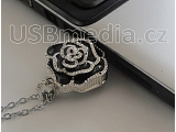 USB šperk růže 16GB černá